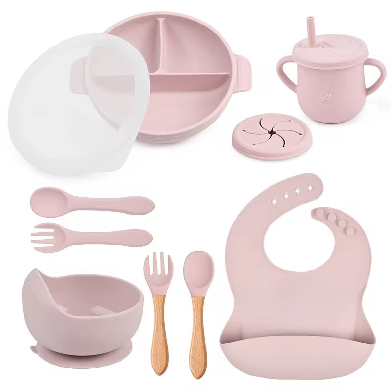 Suction Feeding Set – Durable, BPA-Free Baby Weaning Essentials Set Of 8
